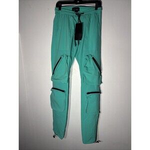 Decibel pocket pants sweats Sz M Straight aquamarine